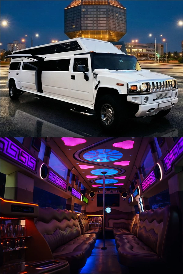 Hummer H2 2-ух ярусный Белого цвета